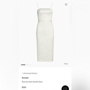 Amsale Ivory Satin Wedding Dress